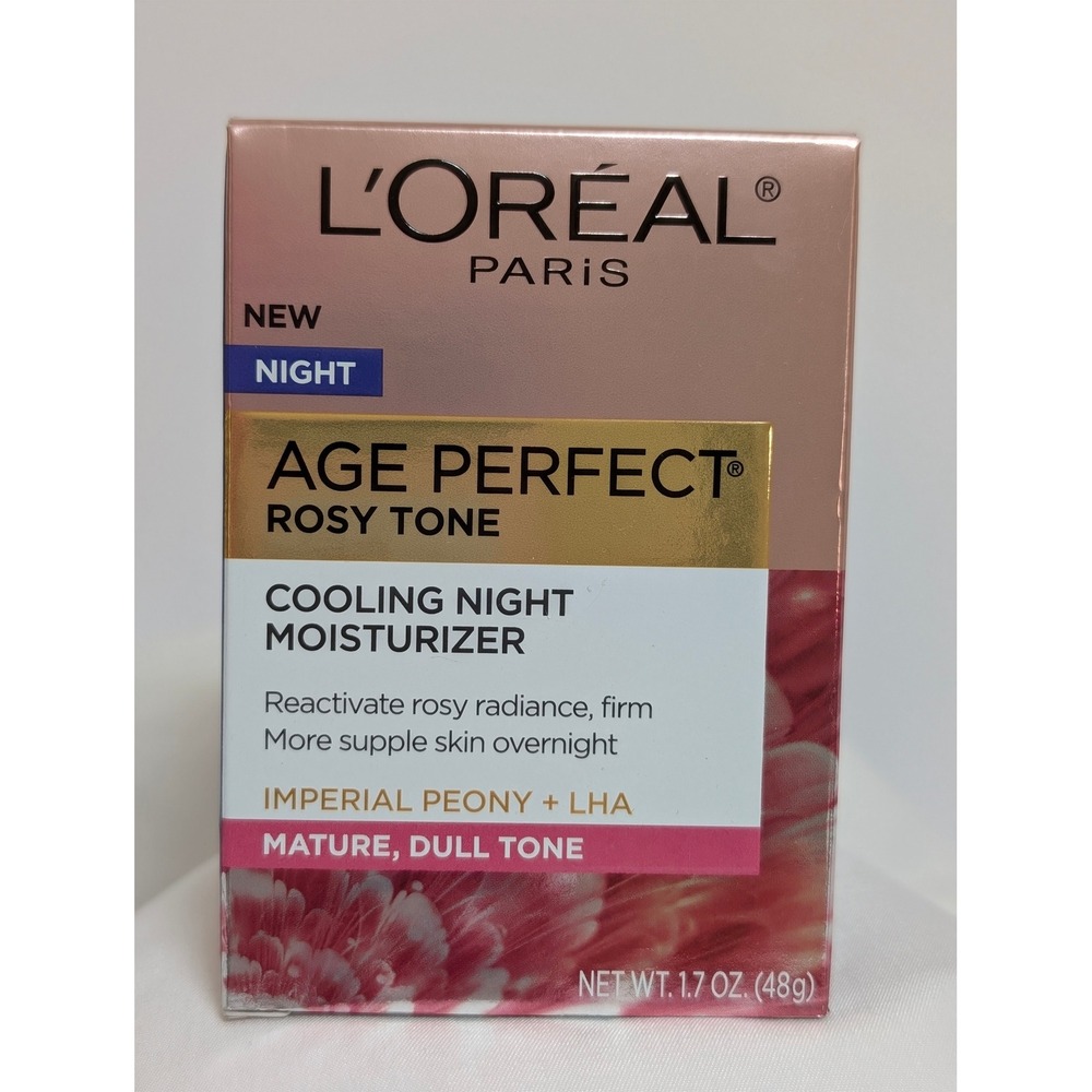 L'Oreal Paris Age Perfect Rosy Tone Cooling Night Moisturizer 1.7 oz NEW